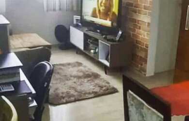 Imagem: O apartamento possui 2 Dormitórios, 1 Banheiro, 1 Vaga na garagem