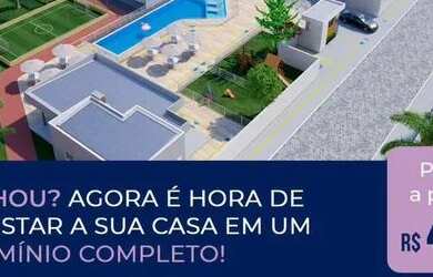 Imagem: A casa em condomínio possui 3 Dormitórios, 2 Banheiros, Imóvel