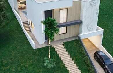 Imagem: A casa em condomínio possui 4 Dormitórios, 4 Banheiros, 4