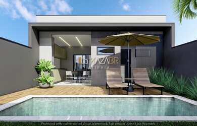 Imagem: A casa em condomínio possui 3 Dormitórios, 2 Banheiros, 2