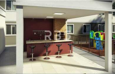 Imagem: O apartamento possui 2 Dormitórios, 1 Banheiro, 1 Vaga na garagem