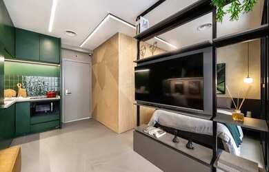 Imagem: A kitnet possui 1 Dormitório, 1 Banheiro, 20m² de Área e