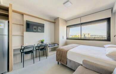 Imagem: O apartamento possui 1 Dormitório, 1 Banheiro, 26m² de Área