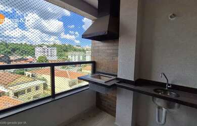 Imagem: O apartamento possui 1 Dormitório, 2 Banheiros, 1 Vaga na garagem