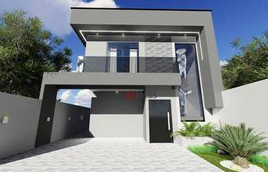 Imagem: A casa possui 3 Dormitórios, 3 Banheiros, 2 Vagas na garagem