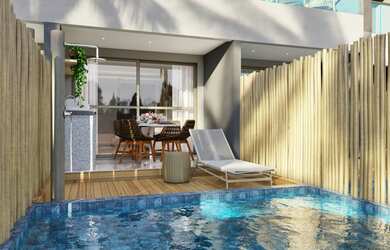 Imagem: O apartamento possui 1 Dormitório, 1 Banheiro, 1 Vaga na garagem