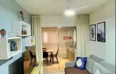 Imagem: O apartamento possui 1 Dormitório, 2 Banheiros, 2 Vagas na