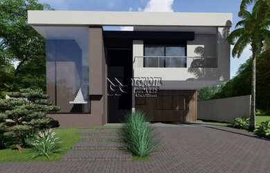 Imagem: A casa em condomínio possui 5 Dormitórios, 5 Banheiros, 433m²