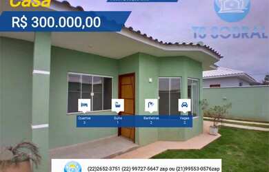 Imagem: A casa e possui 3 Dormitórios, Suítes, 2 Banheiros, 2 Vagas