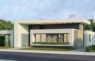 Imagem: A casa possui 4 Dormitórios, 4 Banheiros, 2 Vagas na garagem