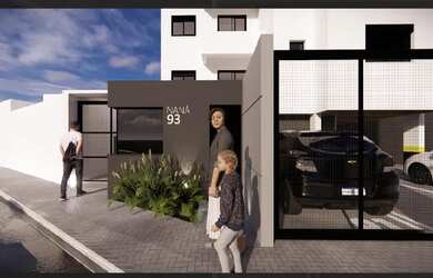 Imagem: O apartamento possui 2 Dormitórios, 1 Banheiro, 1 Vaga na garagem