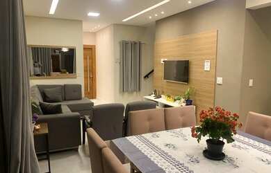 Imagem: A casa em condomínio possui 3 Dormitórios, 3 Banheiros, 4