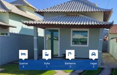 Imagem: A casa possui 2 Dormitórios, 2 Banheiros, 2 Vagas na garagem