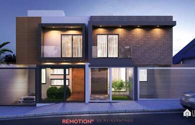 Imagem: A casa possui 3 Dormitórios, 1 Banheiro, 2 Vagas na garagem