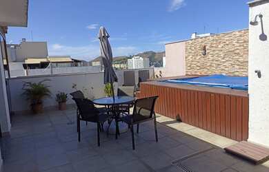 Imagem: O apartamento na cobertura possui 4 Dormitórios, 3 Banheiros