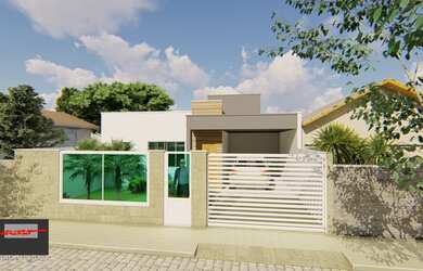 Imagem: A casa possui 3 Dormitórios, 2 Banheiros, 1 Vaga na garagem