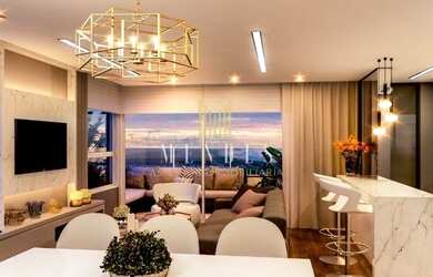 Imagem: O apartamento possui 3 Dormitórios, 3 Banheiros, 2 Vagas na