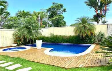 Imagem: A casa em condomínio possui 4 Dormitórios, 4 Banheiros, 5