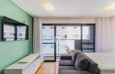 Imagem: O apartamento possui 1 Dormitório, 1 Banheiro, 34m² de Área