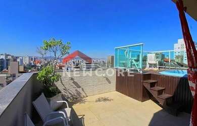 Imagem: O apartamento na cobertura possui 3 Dormitórios, 4 Banheiros