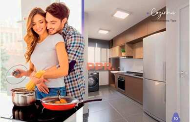 Imagem: O apartamento possui 2 Dormitórios, 1 Banheiro, 1 Vaga na garagem