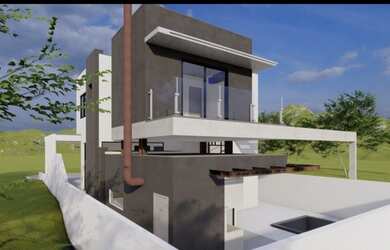 Imagem: A casa possui 3 Dormitórios, 2 Banheiros, 4 Vagas na garagem