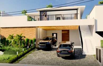 Imagem: A casa em condomínio possui 3 Dormitórios, 4 Banheiros, 4