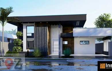 Imagem: A casa em condomínio possui 4 Dormitórios, 4 Banheiros, 2