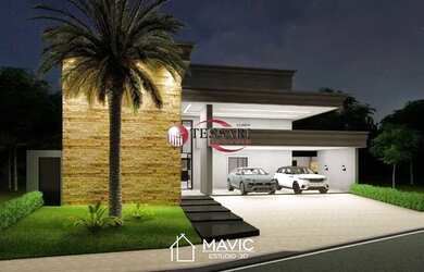 Imagem 4: Casa nova para vender no Condomínio Damha 1 com 5 Suítes sendo uma com...