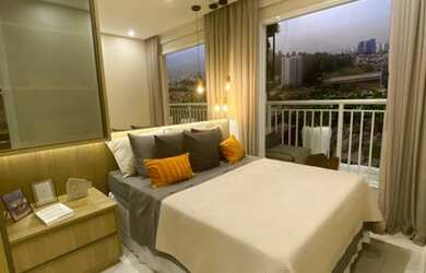 Imagem: O apartamento possui 2 Dormitórios, 1 Banheiro, 1 Vaga na garagem