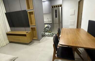 Imagem: O apartamento possui 1 Dormitório, 1 Banheiro, 1 Vaga na garagem