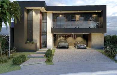 Imagem: A casa em condomínio possui 5 Dormitórios, 5 Banheiros, 4