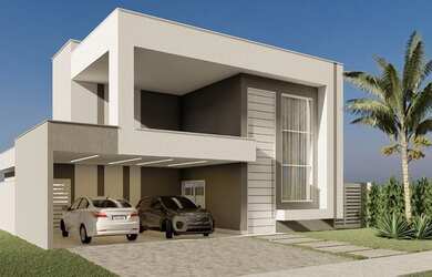 Imagem: A casa em condomínio possui 4 Dormitórios, 5 Banheiros, 4