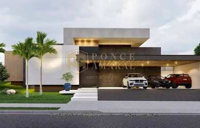 Imagem: A casa possui 4 Dormitórios, 5 Banheiros, 4 Vagas na garagem