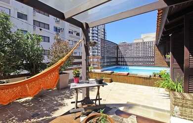 Imagem: O apartamento na cobertura possui 3 Dormitórios, 4 Banheiros