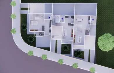 Imagem: A casa possui 3 Dormitórios, 2 Banheiros, 2 Vagas na garagem