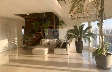 Imagem: O apartamento na cobertura possui 3 Dormitórios, 5 Banheiros