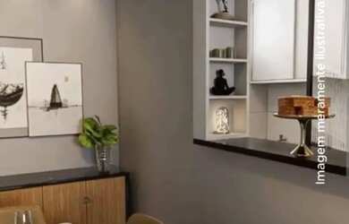 Imagem: O apartamento possui 2 Dormitórios, 1 Banheiro, 1 Vaga na garagem