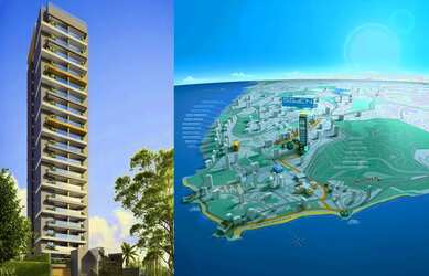 Imagem: O apartamento possui 1 Dormitório, 1 Banheiro, 1 Vaga na garagem