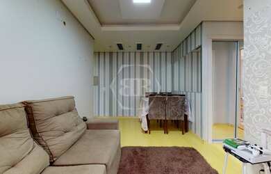 Imagem: O apartamento possui 1 Dormitório, 1 Banheiro, 1 Vaga na garagem