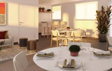 Imagem: O apartamento possui 2 Dormitórios, 1 Banheiro, 1 Vaga na garagem