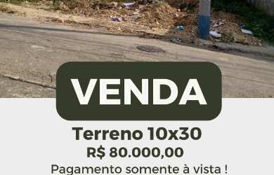 Imagem: O terreno possui 300m² de Área e está localizado em Santa