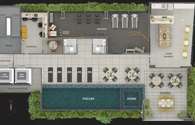 Imagem: O apartamento possui 2 Dormitórios, 1 Banheiro, 1 Vaga na garagem