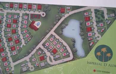 Imagem: O terreno possui 600m² de Área e está localizado em Aldeia