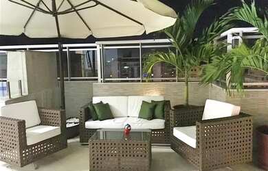 Imagem: O apartamento na cobertura possui 4 Dormitórios, 4 Banheiros