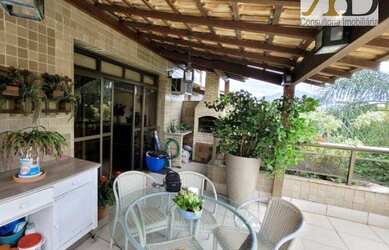 Imagem: O apartamento na cobertura possui 4 Dormitórios, 5 Banheiros