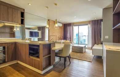 Imagem: O apartamento para alugar possui 1 Dormitório, 2 Banheiros