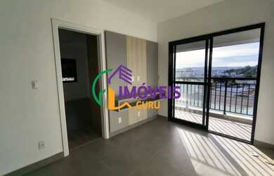 Imagem: O apartamento possui 1 Dormitório, 1 Banheiro, 1 Vaga na garagem