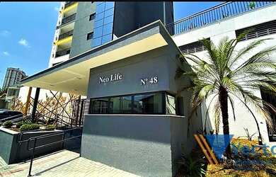 Imagem: O apartamento possui 1 Dormitório, 1 Banheiro, 1 Vaga na garagem