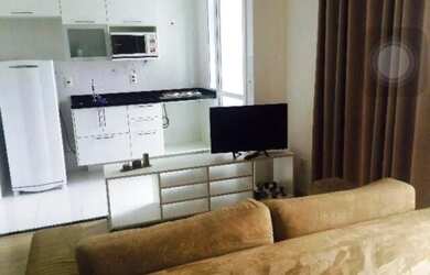 Imagem: O apartamento possui 1 Dormitório, 1 Banheiro, 1 Vaga na garagem